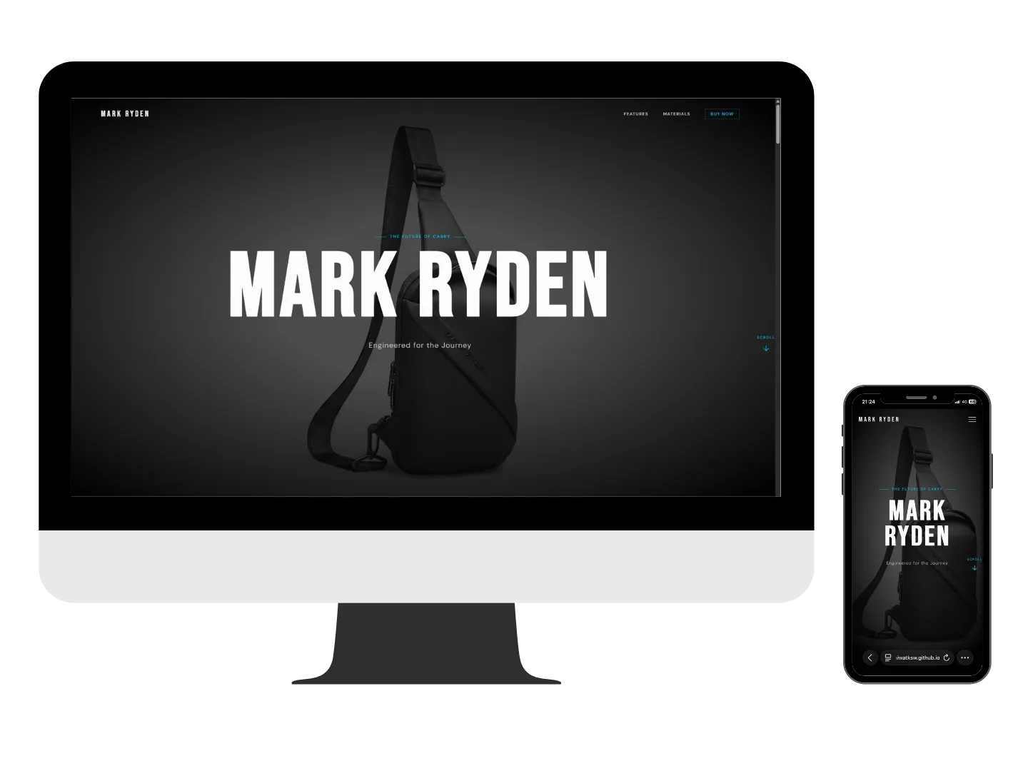 Hero section — product presentation and layout hierarchy